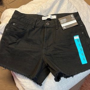 NWT Black Denim Shorts